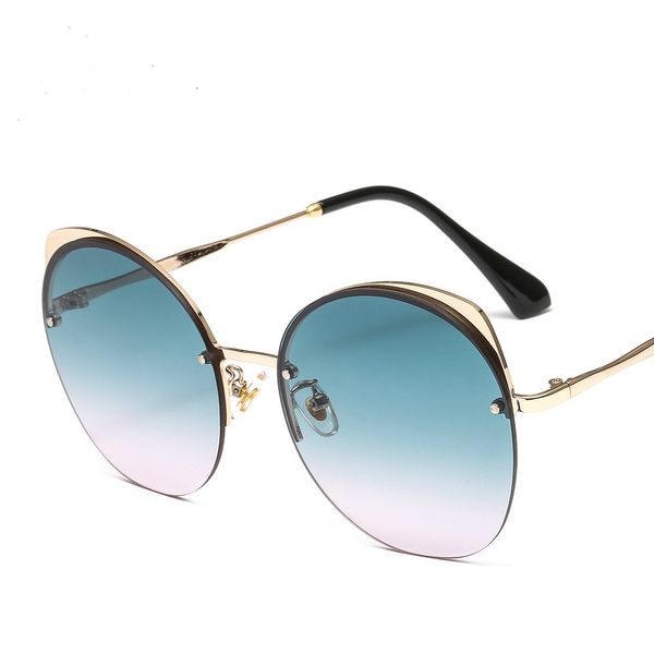 2020 new 7 color new metal cat - eye sunglasses rimless trim sunglasses fashionable modern glasses for ladies uv400, White;black
2020 new 7 color new metal cat - eye sunglasses rimless trim sunglasses fashionable modern glasses for ladies uv400, White;black