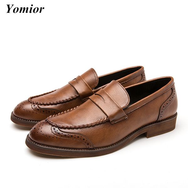 yomior italian style vintage men casual shoes real leather formal dress shoes big size wedding brogue loafers, Black
yomior italian style vintage men casual shoes real leather formal dress shoes big size wedding brogue loafers, Black