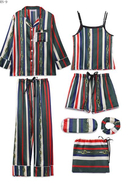 spring fashion 7 pcs pajamas set silk elegant 2019 summer women pajamas print shorts long sleeve pants lounge sleepwear, Blue;gray
spring fashion 7 pcs pajamas set silk elegant 2019 summer women pajamas print shorts long sleeve pants lounge sleepwear, Blue;gray