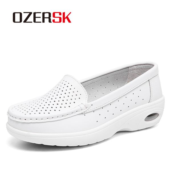 ozersk woman flats shoes genuine leather slip on moccains ladies round toe white loafers flats woman sneakers spring, Black
ozersk woman flats shoes genuine leather slip on moccains ladies round toe white loafers flats woman sneakers spring, Black
