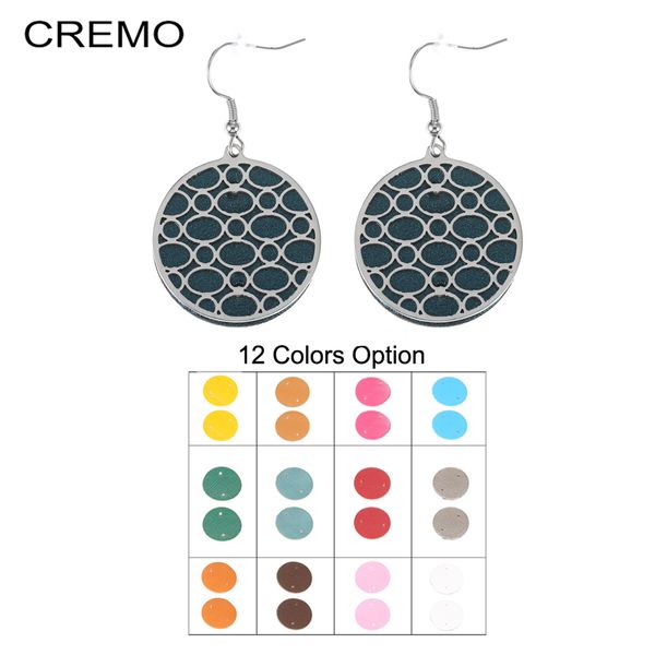 cremo georgett drop earring hanging dangle earring jewelry interchangeable leather round pendant drop leather earrings for women, Silver
cremo georgett drop earring hanging dangle earring jewelry interchangeable leather round pendant drop leather earrings for women, Silver