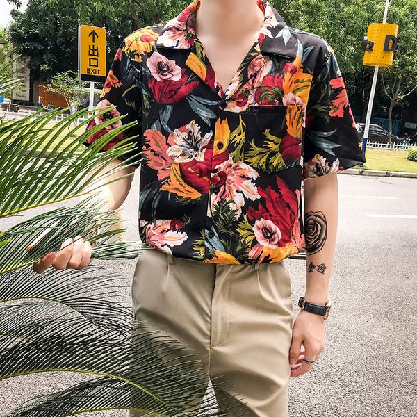 holiday vintage hawaiian flower shirts mens short sleeve loose korean retro shirts summer men fashion 2020 yellow dress printed, White;black
holiday vintage hawaiian flower shirts mens short sleeve loose korean retro shirts summer men fashion 2020 yellow dress printed, White;black