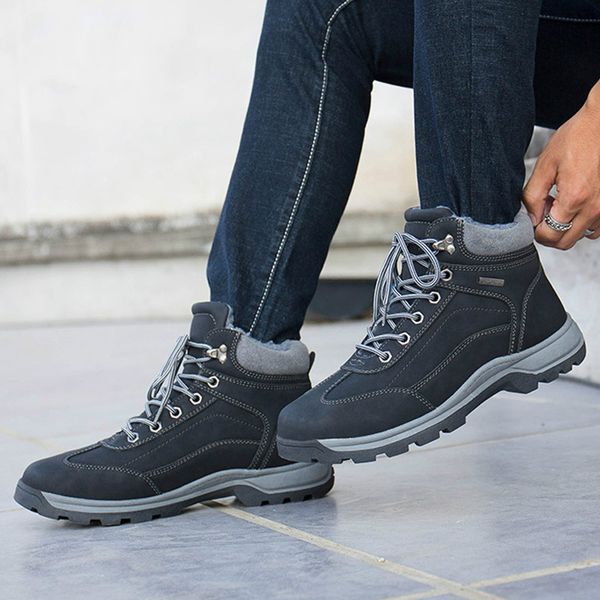 qwedf winter men boots quality men warm short plush winter snow boots waterproof lace-up shoes leather snow b3-32, Black
qwedf winter men boots quality men warm short plush winter snow boots waterproof lace-up shoes leather snow b3-32, Black