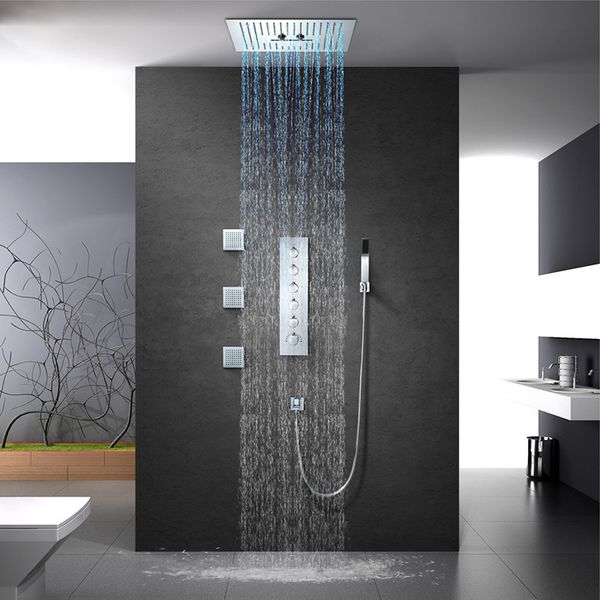 Thermo tatic rainfall hower faucet et bra hower mixer valve mi ty 16 inch howerhead 304 u poli hed ma age hower
Thermo tatic rainfall hower faucet et bra hower mixer valve mi ty 16 inch howerhead 304 u poli hed ma age hower