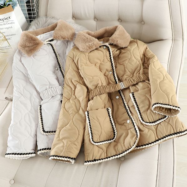 kpop korean-style outerwear 2020 new sweet female jacket fur collar girl cotton coats loose belt warm winter coats ok154, Black
kpop korean-style outerwear 2020 new sweet female jacket fur collar girl cotton coats loose belt warm winter coats ok154, Black
