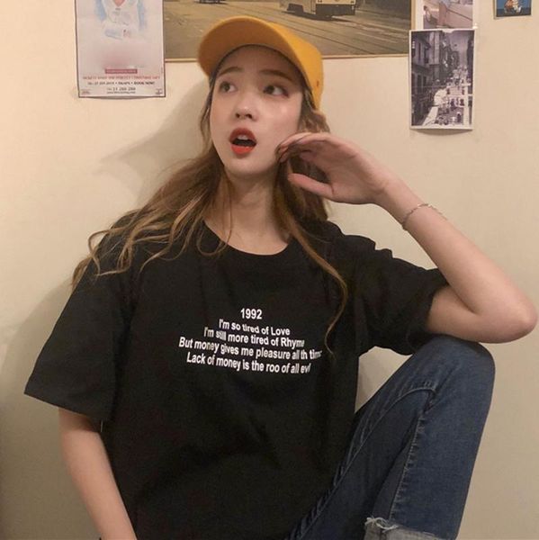 new letter printed female t shirt harajuku t-shirt women summer short sleeve casual korean kpop love yourself clothes, White
new letter printed female t shirt harajuku t-shirt women summer short sleeve casual korean kpop love yourself clothes, White