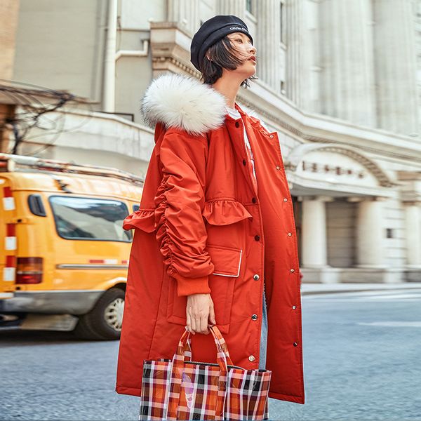 casual parka feminina ukraine big hair collar loose plus size flouncing winter jacket women red cotton padded coat female f603, Black
casual parka feminina ukraine big hair collar loose plus size flouncing winter jacket women red cotton padded coat female f603, Black