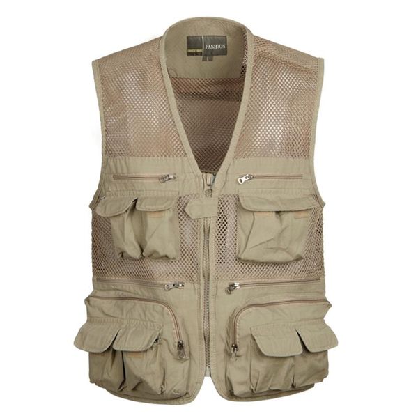 outdoor summer mesh breathable cotton fishing vest men multi pockets pgrapher waistcoat reporter travel sleeveless jackets, Black;white
outdoor summer mesh breathable cotton fishing vest men multi pockets pgrapher waistcoat reporter travel sleeveless jackets, Black;white