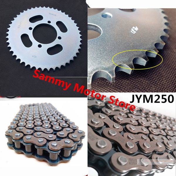 jym250 srv200 jym250j roller motorcycle chain with 44t/45t/47t 14t/15t front rear sprockets
jym250 srv200 jym250j roller motorcycle chain with 44t/45t/47t 14t/15t front rear sprockets
