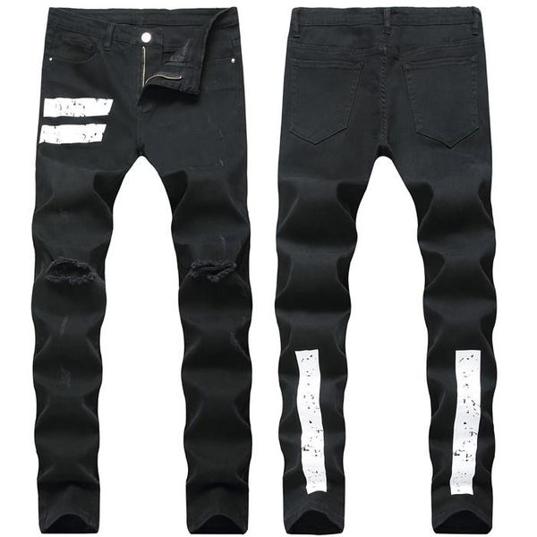 mens designer jeans high stretch slim feet pants zipper decoration casual fashion solid color pants, Black
mens designer jeans high stretch slim feet pants zipper decoration casual fashion solid color pants, Black