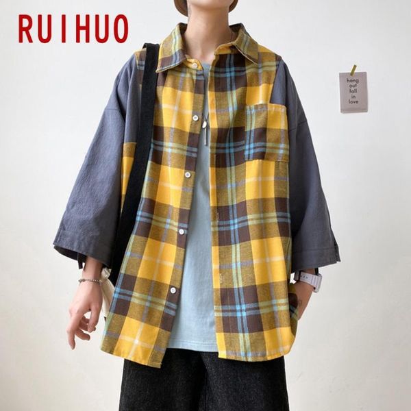 ruihuo 2020 новый плед весна половина рукава рубашки мужчины slim fit хлопок повседневные рубашки мужская одежда модный бренд плюс размер, White;black
ruihuo 2020 новый плед весна половина рукава рубашки мужчины slim fit хлопок повседневные рубашки мужская одежда модный бренд плюс размер, White;black