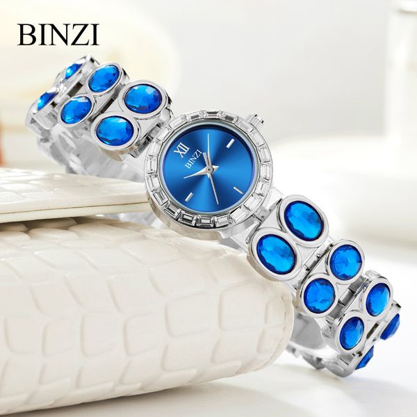 binzi women bracelet watch quartz steel ladies wrist watches rhinestone diamond female blue watch, Slivery;brown
binzi women bracelet watch quartz steel ladies wrist watches rhinestone diamond female blue watch, Slivery;brown