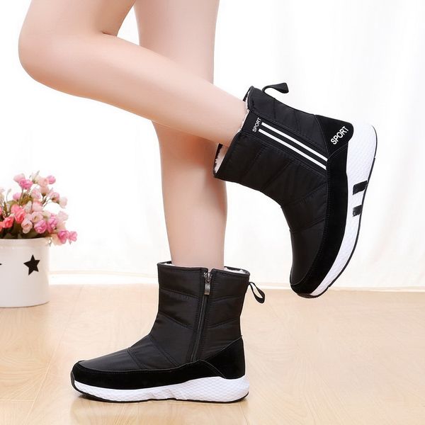 snow boots for women winter boots platform fur boots non-slip waterproof winter shoes fur warm female, Black
snow boots for women winter boots platform fur boots non-slip waterproof winter shoes fur warm female, Black