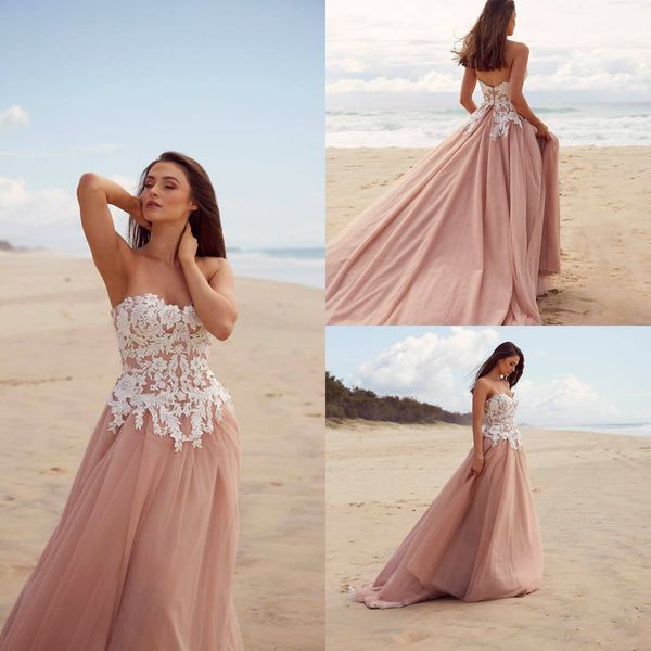 2019 bohemian wedding dresses a line sweetheart lace appliqued sweep train country wedding dress custom boho beach bridal gowns, White
2019 bohemian wedding dresses a line sweetheart lace appliqued sweep train country wedding dress custom boho beach bridal gowns, White