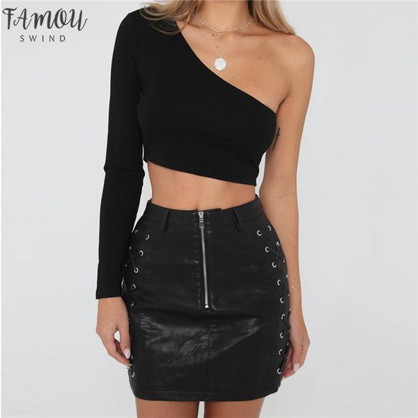 one off shoulder t shirt women bodycon slim sleeveless t shirt autumn 2020solid stand collar fashion women shirt long sleeve bustier, White
one off shoulder t shirt women bodycon slim sleeveless t shirt autumn 2020solid stand collar fashion women shirt long sleeve bustier, White