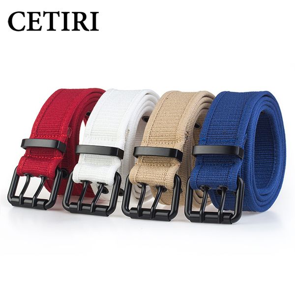 cetiri 3.8cm grommets canvas web belts for men women solid color casual double hole prong buckle belt outdoor training, Black;brown
cetiri 3.8cm grommets canvas web belts for men women solid color casual double hole prong buckle belt outdoor training, Black;brown