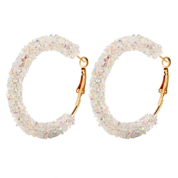 new fashion simple personality retro exaggerated earrings circle crystal women's jewelry european and american style, Golden;silver
new fashion simple personality retro exaggerated earrings circle crystal women's jewelry european and american style, Golden;silver