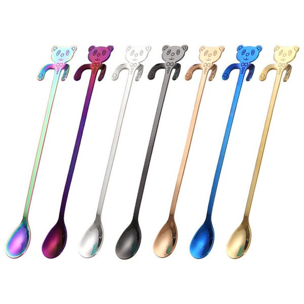 long dessert spoon black rainbow copper gold silver bear stainless steel 304 long handle tea spoon
long dessert spoon black rainbow copper gold silver bear stainless steel 304 long handle tea spoon