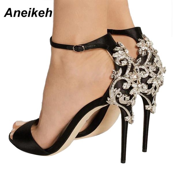 aneikeh rhinestone stiletto lady crystal thin heels sandal woman ankle strap wedding dress shoes pumps big shoe 40 41 42, Black
aneikeh rhinestone stiletto lady crystal thin heels sandal woman ankle strap wedding dress shoes pumps big shoe 40 41 42, Black