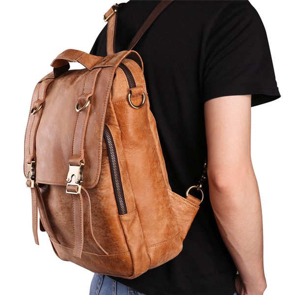 nesitu vintage brown genuine leather men backpacks men's travel bags casual daypacks shoulder bag m6408
nesitu vintage brown genuine leather men backpacks men's travel bags casual daypacks shoulder bag m6408