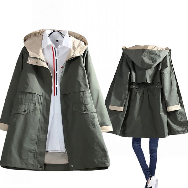 women's trench coats coat mid-length autumn winter casual fashion significantly thinner to overcome the hooded windbreaker l449, Tan;black
women's trench coats coat mid-length autumn winter casual fashion significantly thinner to overcome the hooded windbreaker l449, Tan;black