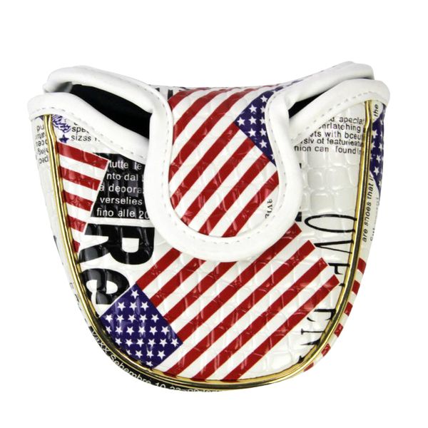 pu usa mallet putter cover golf headcover retro newspaper semicircle center putters sleeve
pu usa mallet putter cover golf headcover retro newspaper semicircle center putters sleeve