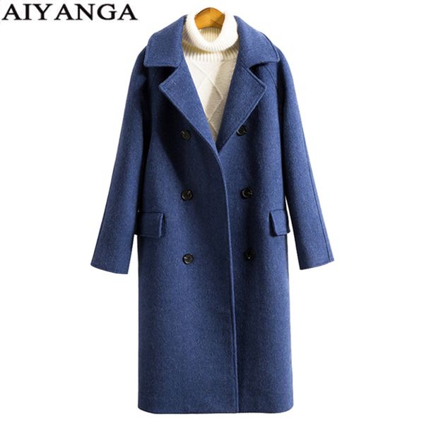 long cashmere coat women 2018 winter double breasted turn-down collar warm plus size overcoat female woolen trend outerwear, Black
long cashmere coat women 2018 winter double breasted turn-down collar warm plus size overcoat female woolen trend outerwear, Black