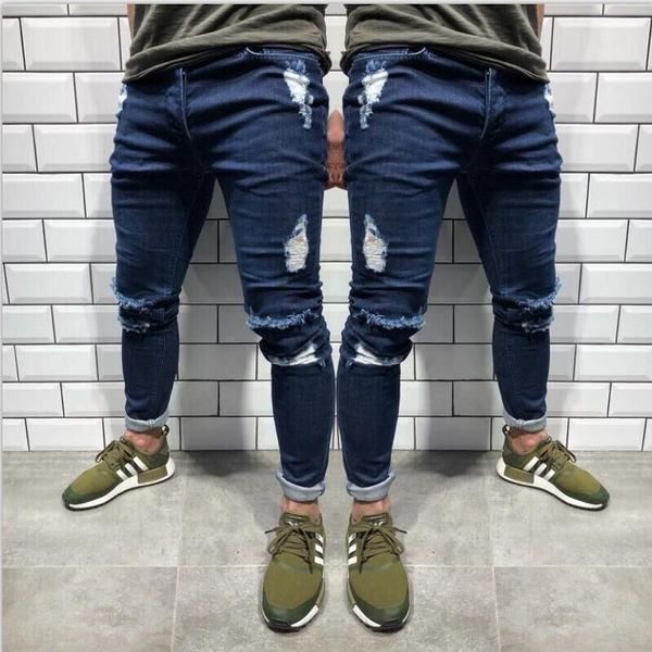 fashion hole distressed jean mens stretchy ripped skinny biker jeans frayed slim fit destroyed taped denim trouser nk16, Blue
fashion hole distressed jean mens stretchy ripped skinny biker jeans frayed slim fit destroyed taped denim trouser nk16, Blue