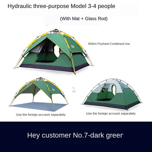 hewolf outdoor 3-4 people hydraulic automatically-opening camping equipment family defense heavy rain outdoor supplies tent
hewolf outdoor 3-4 people hydraulic automatically-opening camping equipment family defense heavy rain outdoor supplies tent