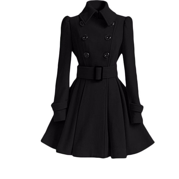autumn winter women's woolen coat fashion slim long belt belt solid warm woolen coat female streetwear, Black
autumn winter women's woolen coat fashion slim long belt belt solid warm woolen coat female streetwear, Black