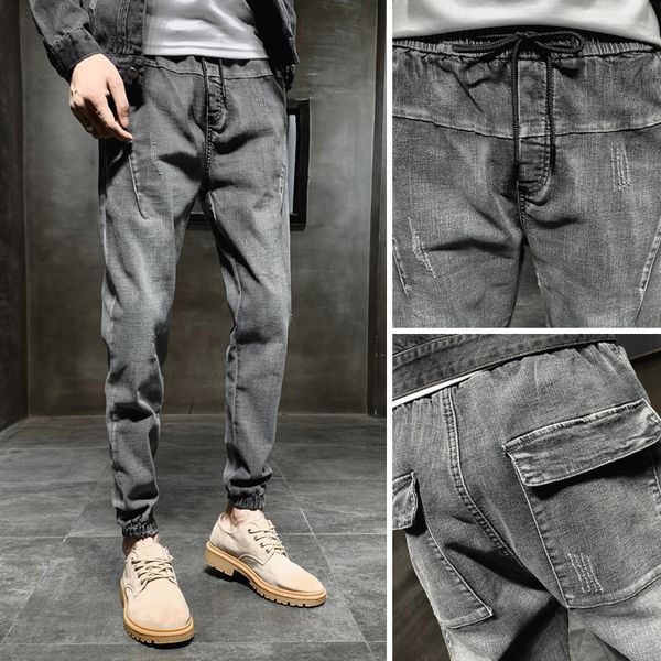 brand denim jeans 2020 men's autumn winter plus velvet grey korean trendy hip hop ripped hole slim feet wild casual long pants, Blue
brand denim jeans 2020 men's autumn winter plus velvet grey korean trendy hip hop ripped hole slim feet wild casual long pants, Blue