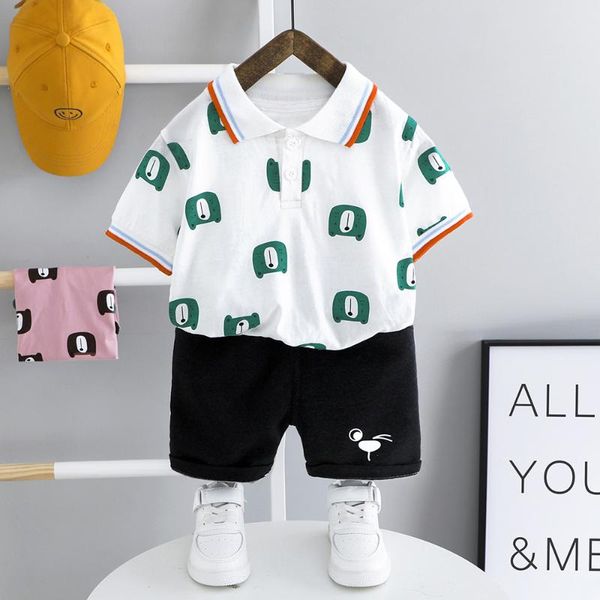 baby boy clothing summer lapel short sleeve shorts two-piece suit cartoon bear printing short sleeve casual baby boy suit, White
baby boy clothing summer lapel short sleeve shorts two-piece suit cartoon bear printing short sleeve casual baby boy suit, White
