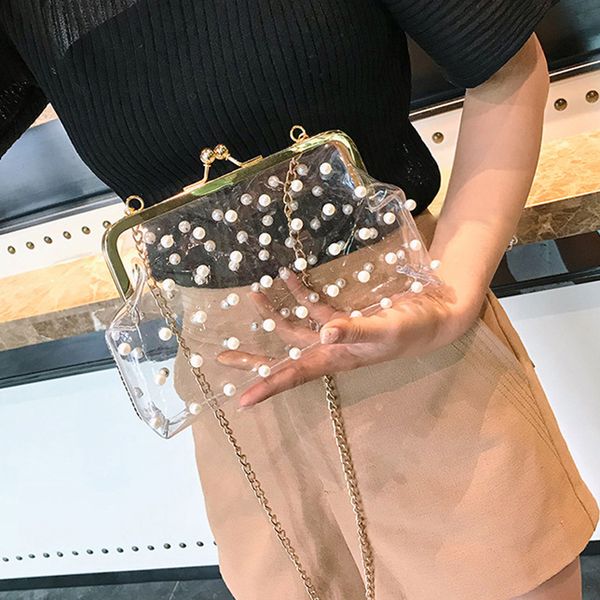 summer transparent bag plastic chic pearl chain crossbody bags for women fashion frame hasp daily party lady messenger bags
summer transparent bag plastic chic pearl chain crossbody bags for women fashion frame hasp daily party lady messenger bags