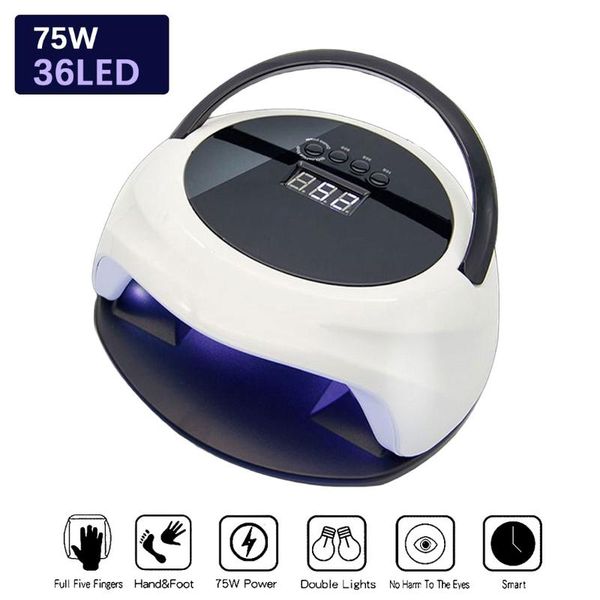 portable lamp curing for all gel polish with led display screen nail art 75/36w nail dryer led uv machine tool
portable lamp curing for all gel polish with led display screen nail art 75/36w nail dryer led uv machine tool