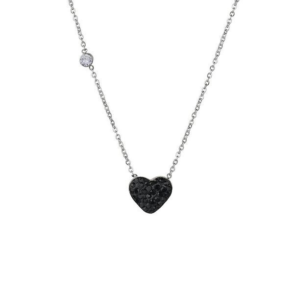 stainless steel crystal necklace jewlery fashion rhinestone black silver color inlaid zircon women's heart love pendant necklace
stainless steel crystal necklace jewlery fashion rhinestone black silver color inlaid zircon women's heart love pendant necklace