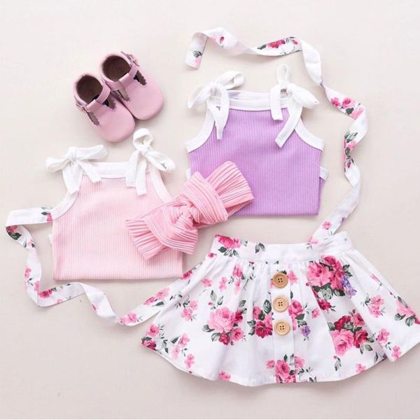 summer cute toddler baby girls sleeveless solid +floral strap skirt outfits set girl clothes kids clothes w10, White
summer cute toddler baby girls sleeveless solid +floral strap skirt outfits set girl clothes kids clothes w10, White