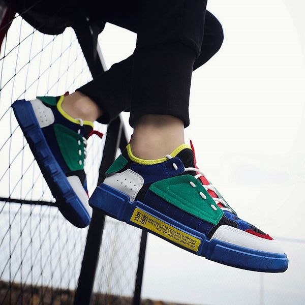personality color matching leather retro men's shoes comfortable breathable sports casual mesh shoes skate pu sneakers men, Black
personality color matching leather retro men's shoes comfortable breathable sports casual mesh shoes skate pu sneakers men, Black