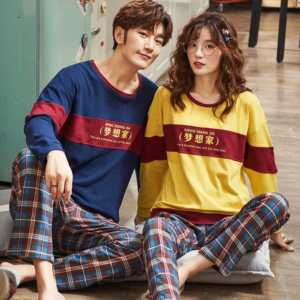 couple pyjama autumn new style long sleeved + plaid pants pajamas mens fashion women's cute house wear relaxing pure cotton, Black;red
couple pyjama autumn new style long sleeved + plaid pants pajamas mens fashion women's cute house wear relaxing pure cotton, Black;red