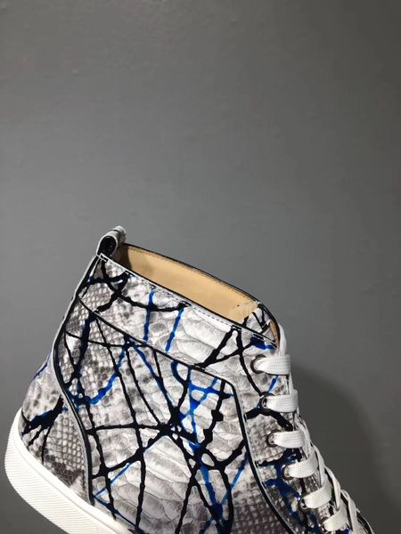 graffiti python leather high sneakers shoes women,men red bottom casual party leisure flats famou's dress walking with box eu35-46t01, Black
graffiti python leather high sneakers shoes women,men red bottom casual party leisure flats famou's dress walking with box eu35-46t01, Black
