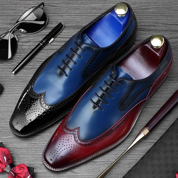 new luxury man carved brogue shoes genuine leather formal dress party oxfords mixed colors wedding office men's flats ss486, Black
new luxury man carved brogue shoes genuine leather formal dress party oxfords mixed colors wedding office men's flats ss486, Black