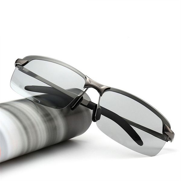 xojox men pchromic polarized sunglasses vintage chameleon discoloration sun glasses male rimless day night driving glasses, White;black
xojox men pchromic polarized sunglasses vintage chameleon discoloration sun glasses male rimless day night driving glasses, White;black