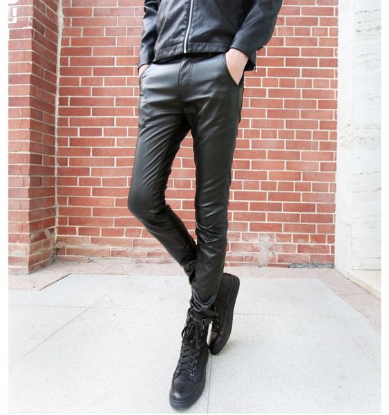 winter warm pu leather pants men fashion 2020 spring slim fit casual man pants korean skinny mens trousers faux leather pant men, Black
winter warm pu leather pants men fashion 2020 spring slim fit casual man pants korean skinny mens trousers faux leather pant men, Black