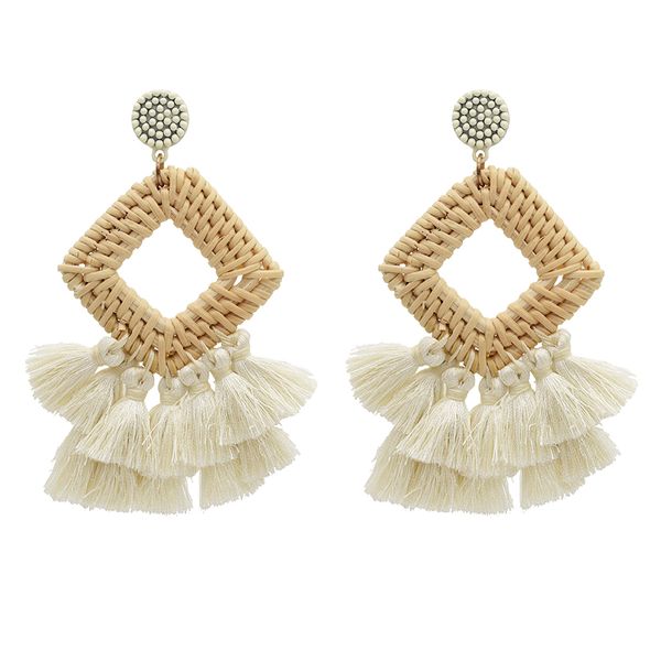 fashion bohemian style handmade with beads tassel long stud earrings silk fabric drop dangle earrings for women gifts, Silver
fashion bohemian style handmade with beads tassel long stud earrings silk fabric drop dangle earrings for women gifts, Silver