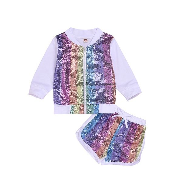 autumn baby girl cotton long sleeve sequins print sweatshirt set leisure comfortable zipper coat +shorts sports costume set, White
autumn baby girl cotton long sleeve sequins print sweatshirt set leisure comfortable zipper coat +shorts sports costume set, White