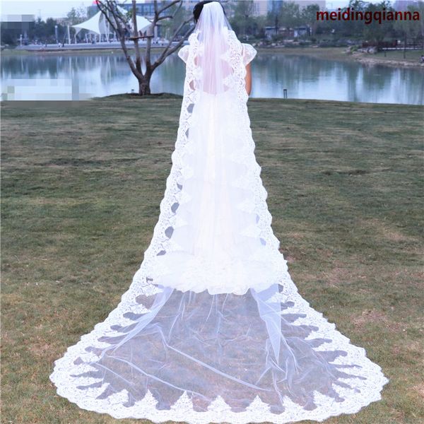 desirable one-layer lace applique edge white ivory wedding veil smart cathedral length meidingqianna brand bridal veil, Black
desirable one-layer lace applique edge white ivory wedding veil smart cathedral length meidingqianna brand bridal veil, Black