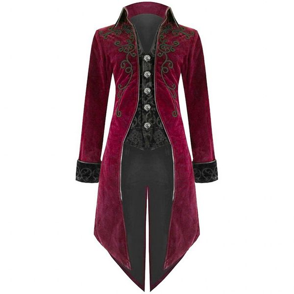 monerffi lapel swallowtail stage costume male fashion mens coat swallowtail stage long jacket gothic steampunk lapel outwear, Tan;black
monerffi lapel swallowtail stage costume male fashion mens coat swallowtail stage long jacket gothic steampunk lapel outwear, Tan;black