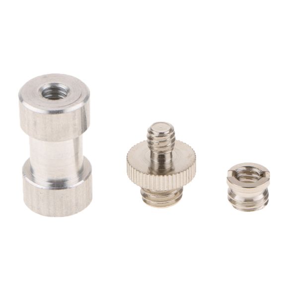 3 in 1 tripod screw converter adapter mount 1/4" female to 3/8" male & 1/4 - 1/4 & 1/4" female to 3/8" female set kit
3 in 1 tripod screw converter adapter mount 1/4" female to 3/8" male & 1/4 - 1/4 & 1/4" female to 3/8" female set kit