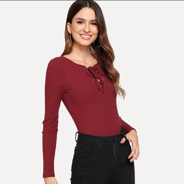 women autumn winter sweater loose round neck pullover lace up bow sweater long sleeve solid knitted wild bottoming pullover#j30, White;black
women autumn winter sweater loose round neck pullover lace up bow sweater long sleeve solid knitted wild bottoming pullover#j30, White;black
