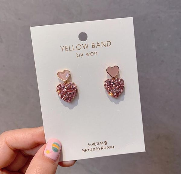 fashion heart designer earrings with pink crystal cz diamond s925 silver needle stud earrings for women jewelry drop shipping, Golden;silver
fashion heart designer earrings with pink crystal cz diamond s925 silver needle stud earrings for women jewelry drop shipping, Golden;silver