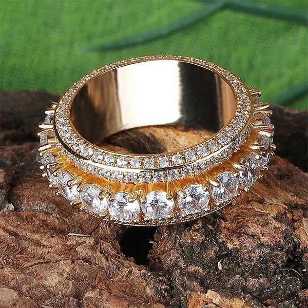 wholesale- diamonds rings with side stones for men luxury crystal rotatable rings 18k gold plated copper zircons gold silver jewelry gifts
wholesale- diamonds rings with side stones for men luxury crystal rotatable rings 18k gold plated copper zircons gold silver jewelry gifts